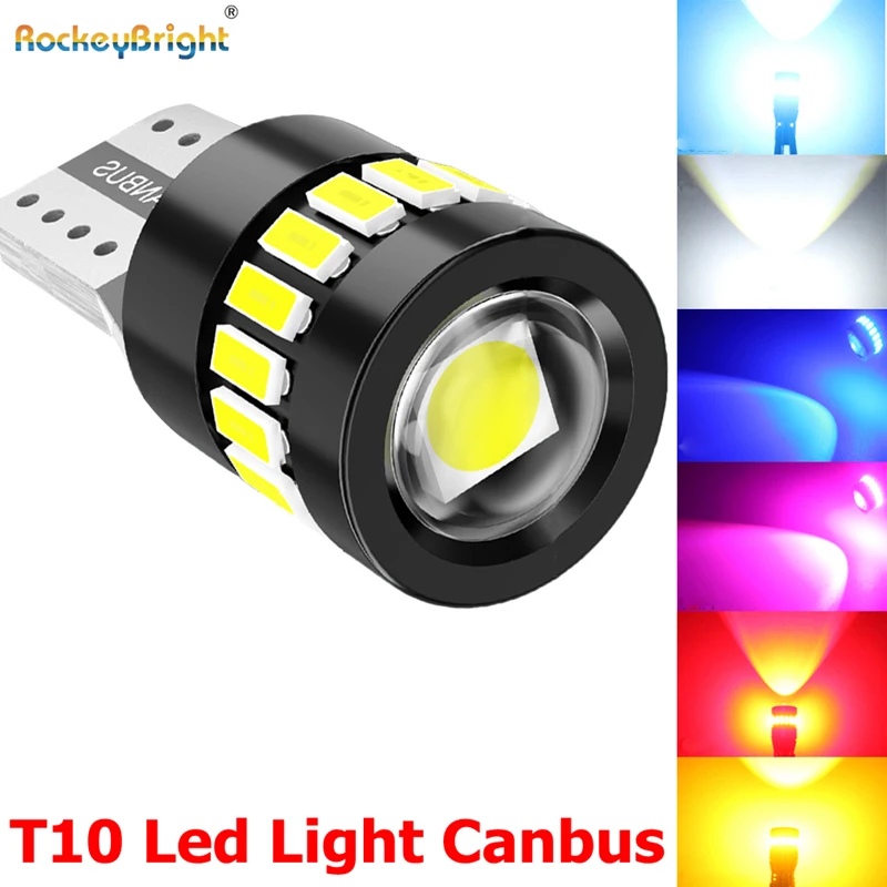 

2pcs W5W T10 Led Light No Error Canbus 12V 5W Super Bright Car Interior Side Light 194 3030 SMD Parking Light