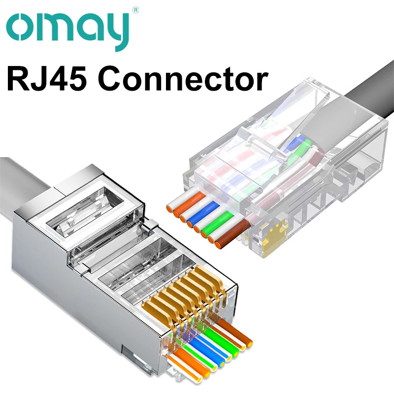 CAT6 CAT5E Pass Through RJ45 Modular Plug Network Connectors UTP 50u Gold-Plated 8P8C Crimp End for Ethernet Cable
CAT6 CAT5E Pass Through RJ45 Modular Plug Network Connectors UTP 50u Gold-Plated 8P8C Crimp End for Ethernet Cable