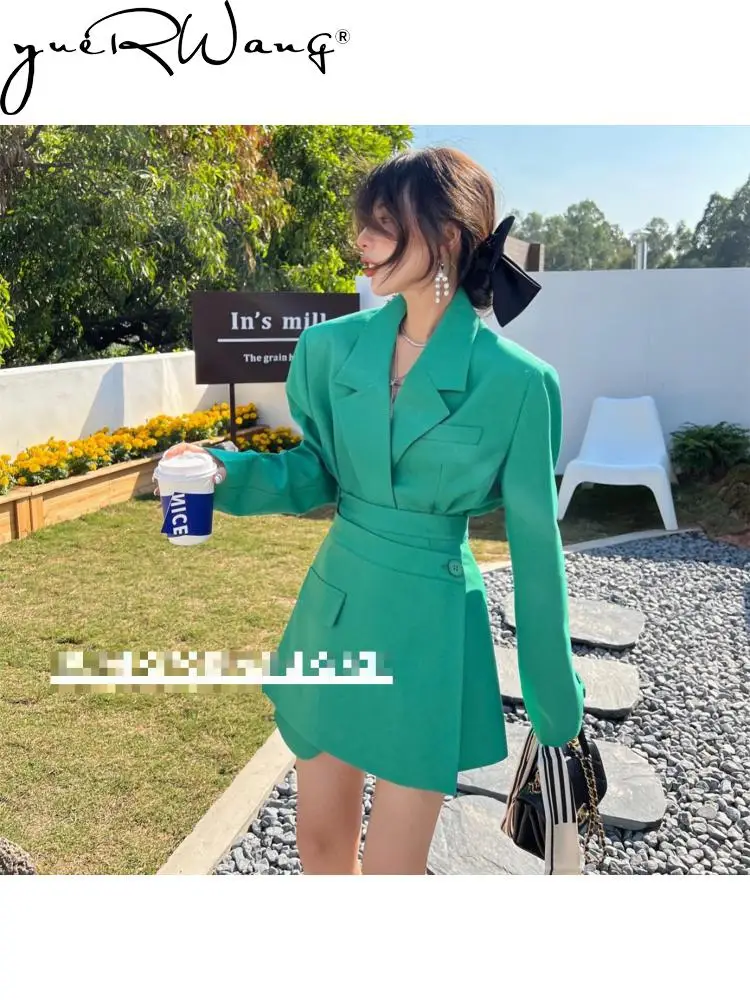 YUERWANG Women Blazer Skirt Sets Temperament Fashion Ladies Suit Coat High Waist Mini Skirt Two Piece Sets 2022 Spring Autumn
YUERWANG Women Blazer Skirt Sets Temperament Fashion Ladies Suit Coat High Waist Mini Skirt Two Piece Sets 2022 Spring Autumn