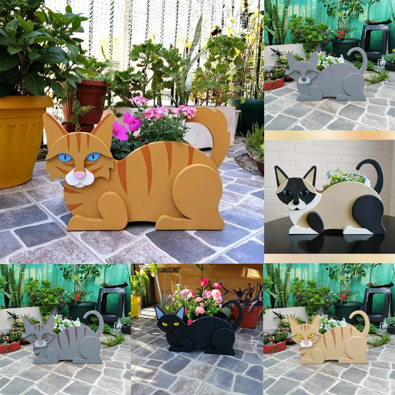 Creative Animal Flower Pot Garden Decor PVC DIY Cat Shape Flowerpot Cute Kitten Planter Pot Garden Home Decoration
Creative Animal Flower Pot Garden Decor PVC DIY Cat Shape Flowerpot Cute Kitten Planter Pot Garden Home Decoration