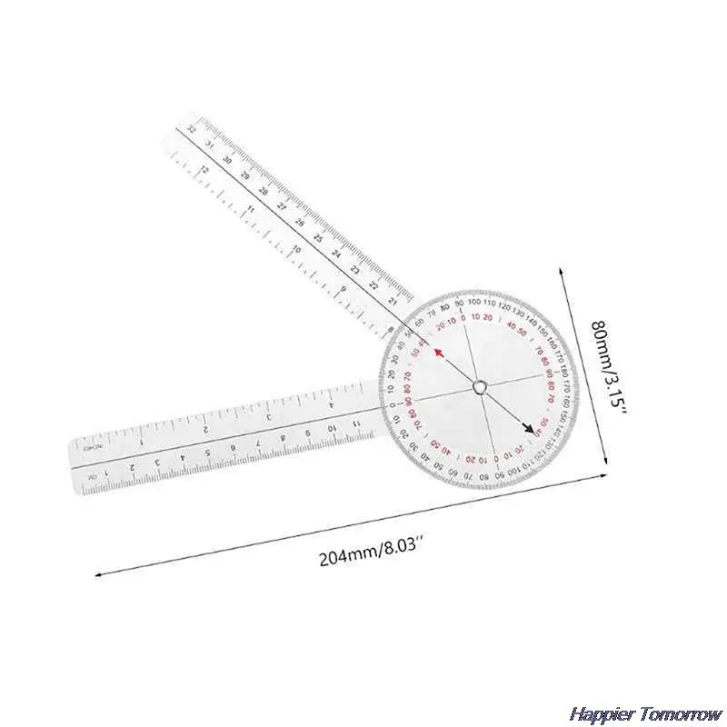 

13 дюймов 33 см Гониометр шарнирная линейка калиброванная ортопедическая спинномозговая линейка угловой Транспортир Гониометр