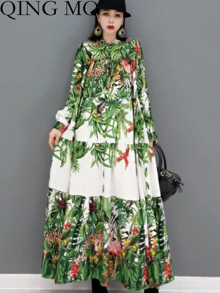 QING MO Women Long Sleeve Crew Neck A-line Dress Loose Mid-length Printing Temperament Cotton Dress 2023 Spring Autumn ZXF2339
QING MO Women Long Sleeve Crew Neck A-line Dress Loose Mid-length Printing Temperament Cotton Dress 2023 Spring Autumn ZXF2339