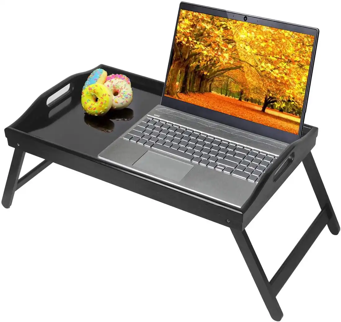 Bed Tray Table with Folding Legs Rectangle Kitchen Breakfast Food Tray Platters Black Serving Tray Foldable TV Table,22x10. 2x9I
Bed Tray Table with Folding Legs Rectangle Kitchen Breakfast Food Tray Platters Black Serving Tray Foldable TV Table,22x10. 2x9I