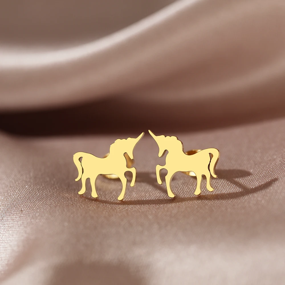 Серьги из нержавеющей стали Holy Unicorn Fairy Tale Charm Metal Fashion Серьги-гвоздики для женщин Ювелирные изделия Свадебная вечеринка Мультяшные подарки 
Серьги из нержавеющей стали Holy Unicorn Fairy Tale Charm Metal Fashion Серьги-гвоздики для женщин Ювелирные изделия Свадебная вечеринка Мультяшные подарки