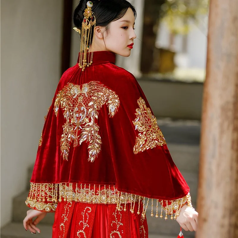 Chinese Style Handmade Stand Collar Shawl Tassel Short Retro Small Coat Match with Hanfu Cape for Women
Chinese Style Handmade Stand Collar Shawl Tassel Short Retro Small Coat Match with Hanfu Cape for Women