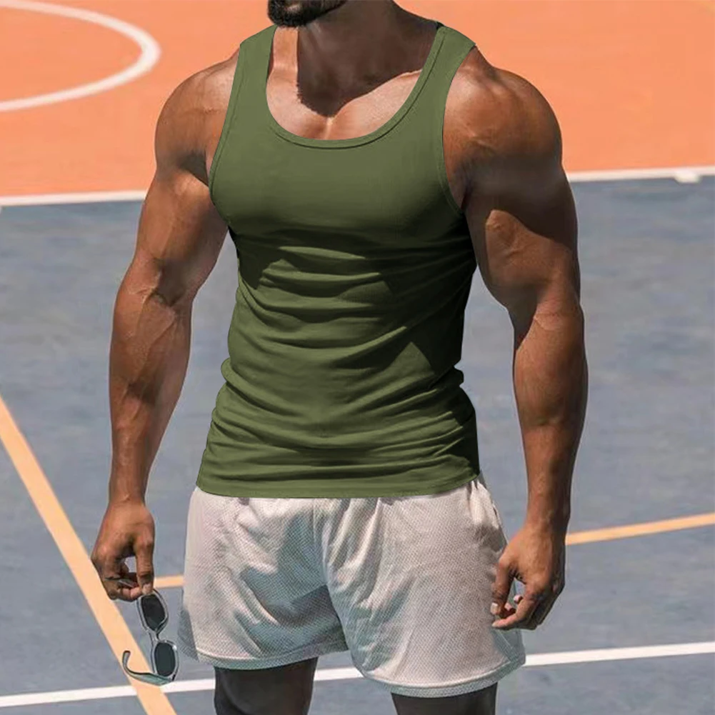 Casual Sleeveless Solid Color O Neck Vest TopsTank Tees T-Shirt Sports Gym Muscle Fitness Basic Clothing Tanks For Men Male
Casual Sleeveless Solid Color O Neck Vest TopsTank Tees T-Shirt Sports Gym Muscle Fitness Basic Clothing Tanks For Men Male