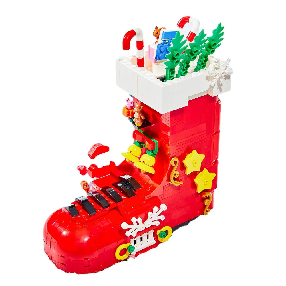 Christmas Stocking Block DIY Xmas Winter House Building Brick Toy Desk Decor For Children
Christmas Stocking Block DIY Xmas Winter House Building Brick Toy Desk Decor For Children