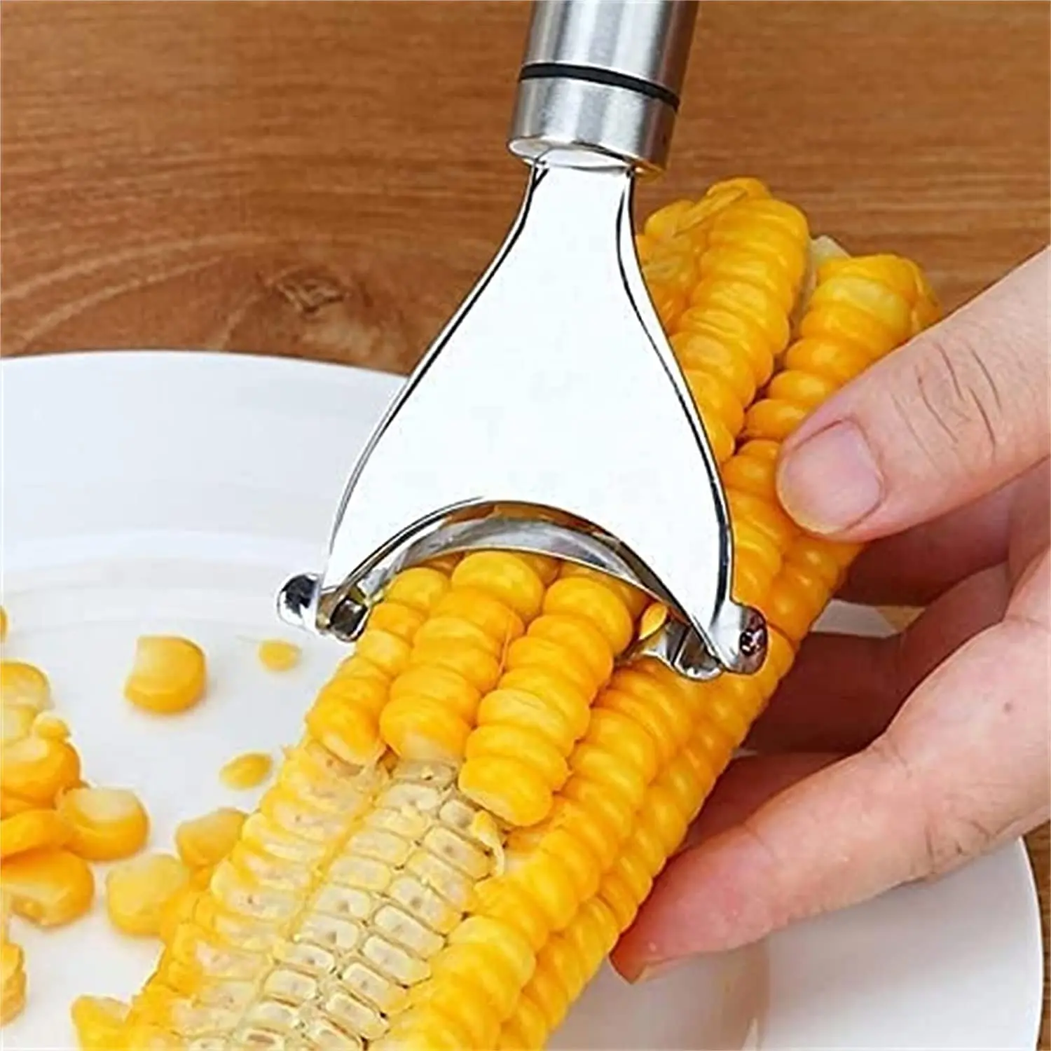 

Magic Corn Peeler Stainless Steel Corn Cob Peeler Kitchen Convenient Peeling Tool Stripper Kernel Cutter 2022 New Dropshipping