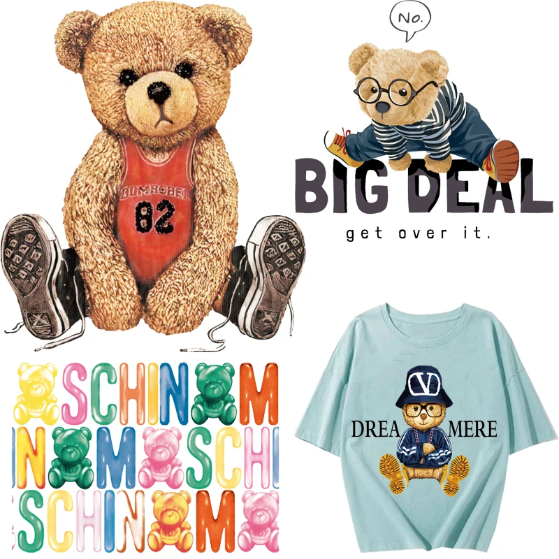 Cute Bear Patches Letter Thermal Stickers on Clothes Iron-on Transfers for Clothing Thermoadhesive Patch Diy Applique for Jacket
Cute Bear Patches Letter Thermal Stickers on Clothes Iron-on Transfers for Clothing Thermoadhesive Patch Diy Applique for Jacket
