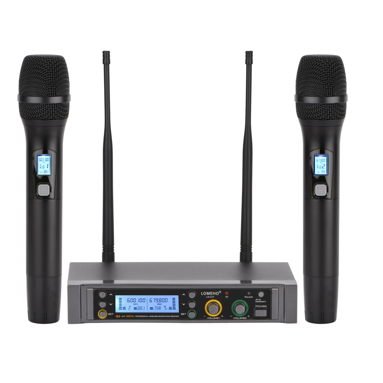 2 Way 2X380 Multi Frequency DC 5V Anti-feedback Mute DJ Party Karaoke Church Metal Handheld Wireless Microphone
2 Way 2X380 Multi Frequency DC 5V Anti-feedback Mute DJ Party Karaoke Church Metal Handheld Wireless Microphone