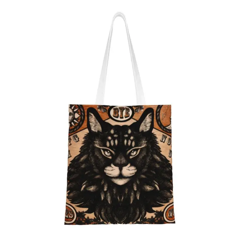 Модные сумки-тоуты с принтом Ouija Board Witch Shopping Tote, прочная холщовая сумка-шоппер через плечо, сумка Мейн-енота 
Модные сумки-тоуты с принтом Ouija Board Witch Shopping Tote, прочная холщовая сумка-шоппер через плечо, сумка Мейн-енота