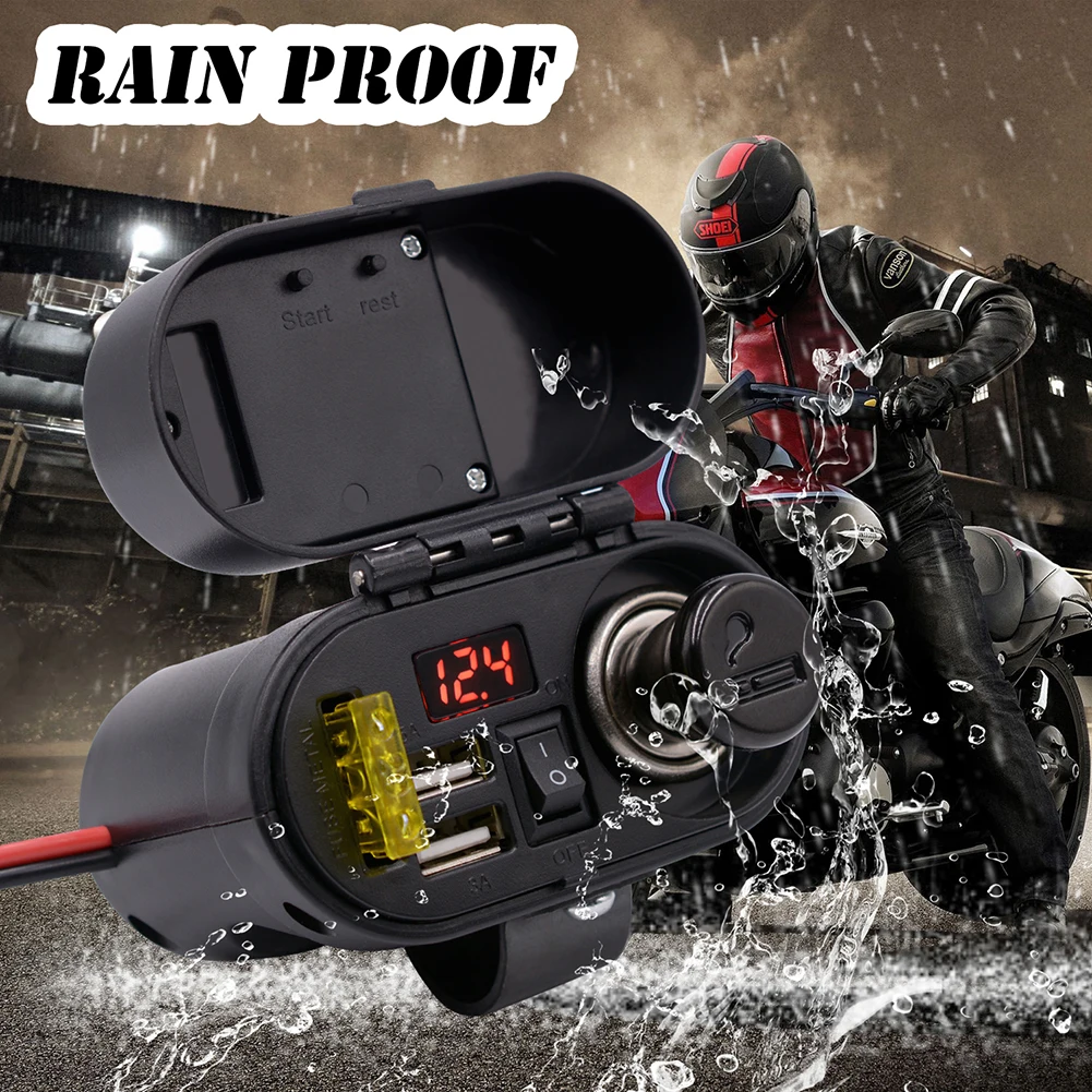 Waterproof Dual USB Quick Charger Motorcycle Handlebar Charger With Lighter Adapter Power Supply Socket for Phone Mobile
Waterproof Dual USB Quick Charger Motorcycle Handlebar Charger With Lighter Adapter Power Supply Socket for Phone Mobile