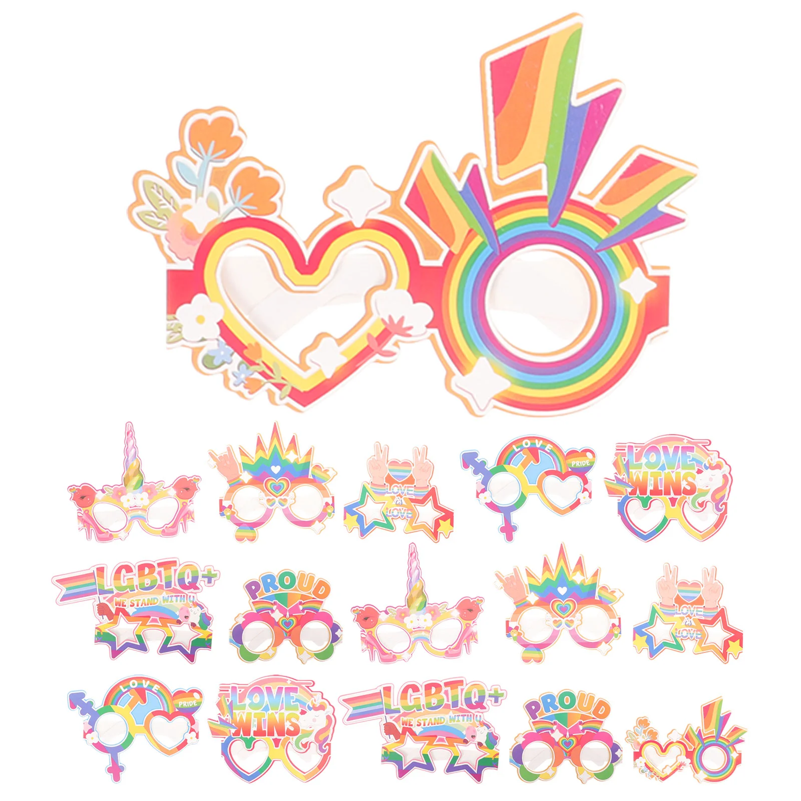 16 Pcs Pride Month Headband Makeup Glasses Party Eyeglasses Paper Photo Prop Decor Funny Costume Accessories Props Booth
16 Pcs Pride Month Headband Makeup Glasses Party Eyeglasses Paper Photo Prop Decor Funny Costume Accessories Props Booth