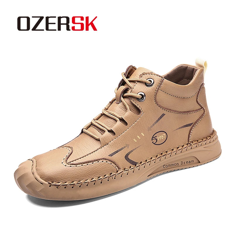 OZERSK Men Boots PU Leather Autumn Fashion Casual Shoes Men Classic Brand Ankle Boots Men Comfy Lace-up Footwear Men's Boots
OZERSK Men Boots PU Leather Autumn Fashion Casual Shoes Men Classic Brand Ankle Boots Men Comfy Lace-up Footwear Men's Boots