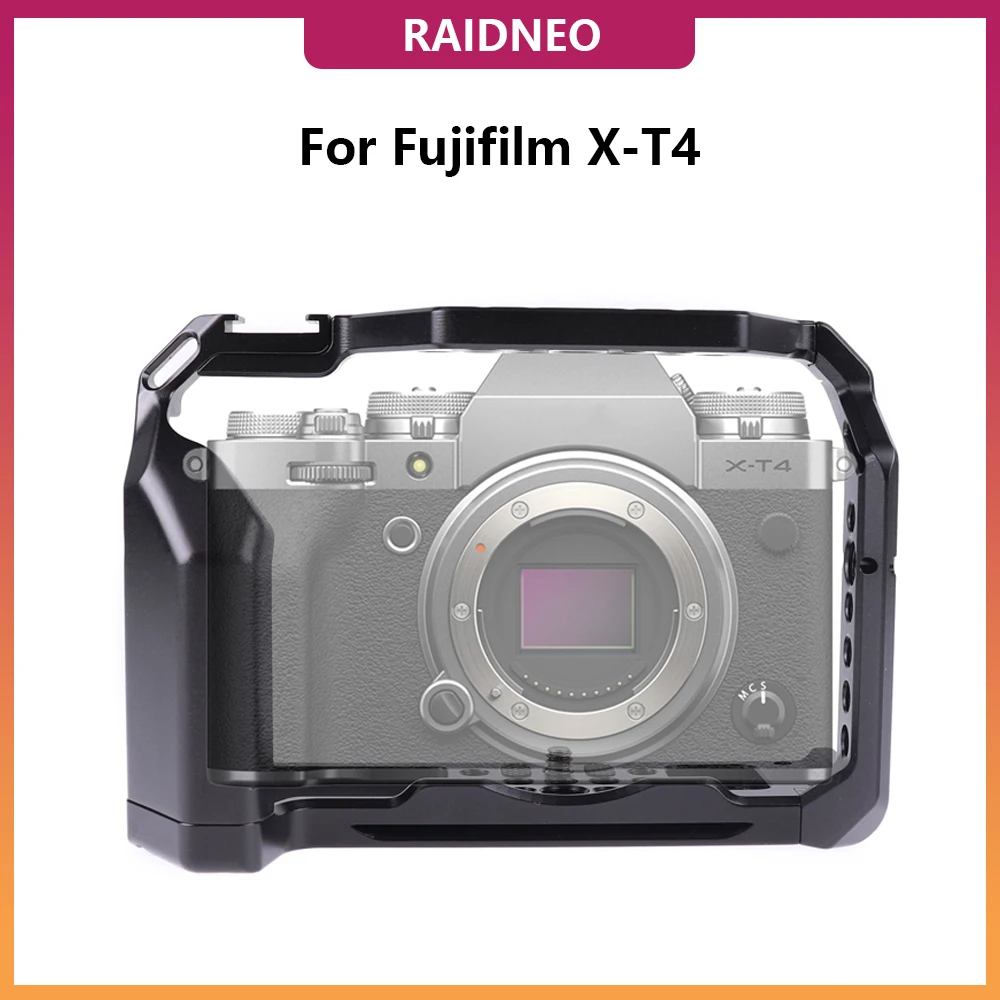 Aluminum XT4 Camera Cage DSLR Extension Frame Stabilizer Rig for Fujifilm XT4 with Cold Shoe Multi Holes
Aluminum XT4 Camera Cage DSLR Extension Frame Stabilizer Rig for Fujifilm XT4 with Cold Shoe Multi Holes