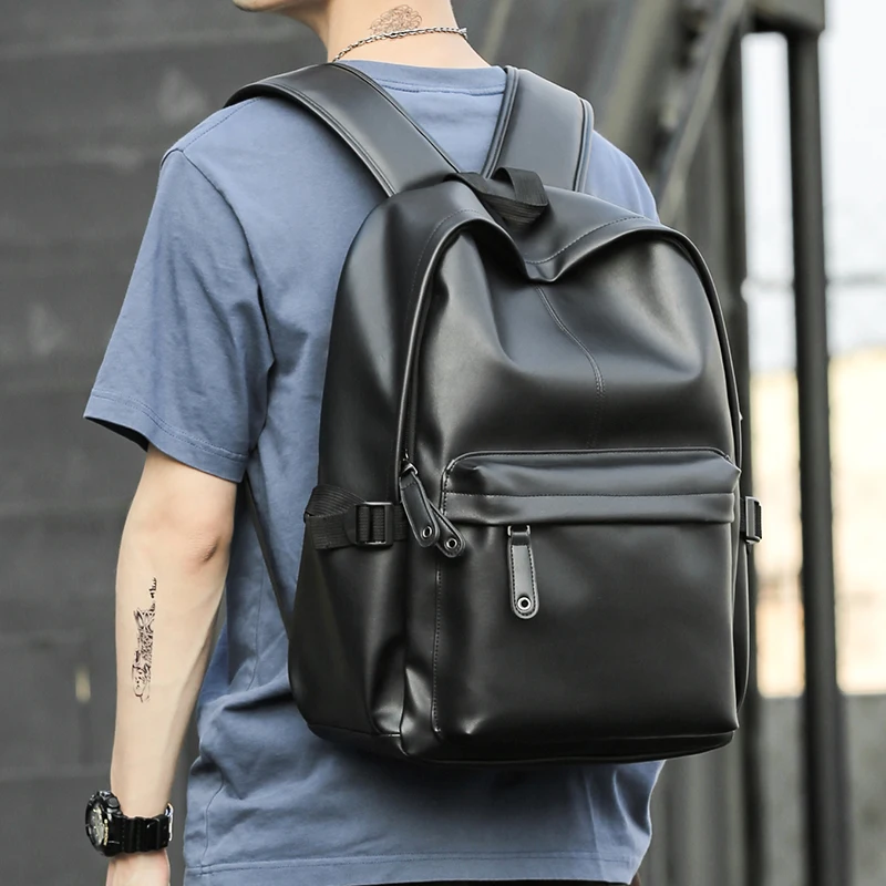 Stylish Unisex Leather Backpack Waterproof Breathable Shoulder Bag Casual Book Bag for Teenagers Travel Black School Backpack
Stylish Unisex Leather Backpack Waterproof Breathable Shoulder Bag Casual Book Bag for Teenagers Travel Black School Backpack