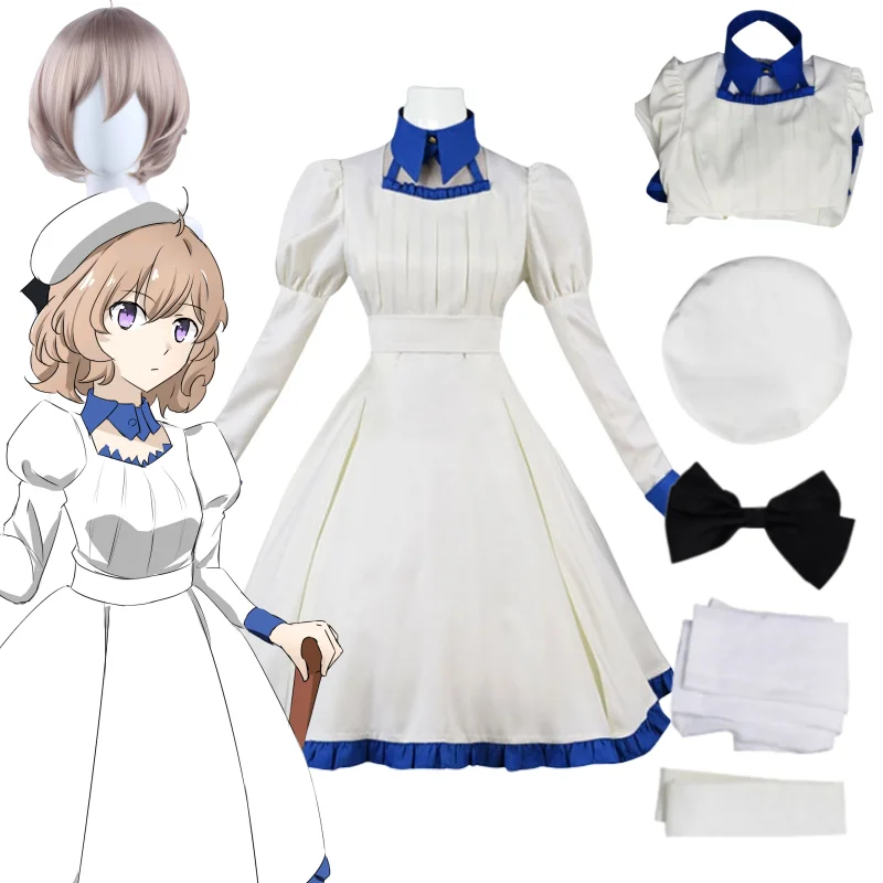 Anime Invented Inference Iwanaga Kotoko Cosplay Hat Bow with Wig Lovely White Dress Clothing Halloween Carnival Full Set Costume
Anime Invented Inference Iwanaga Kotoko Cosplay Hat Bow with Wig Lovely White Dress Clothing Halloween Carnival Full Set Costume