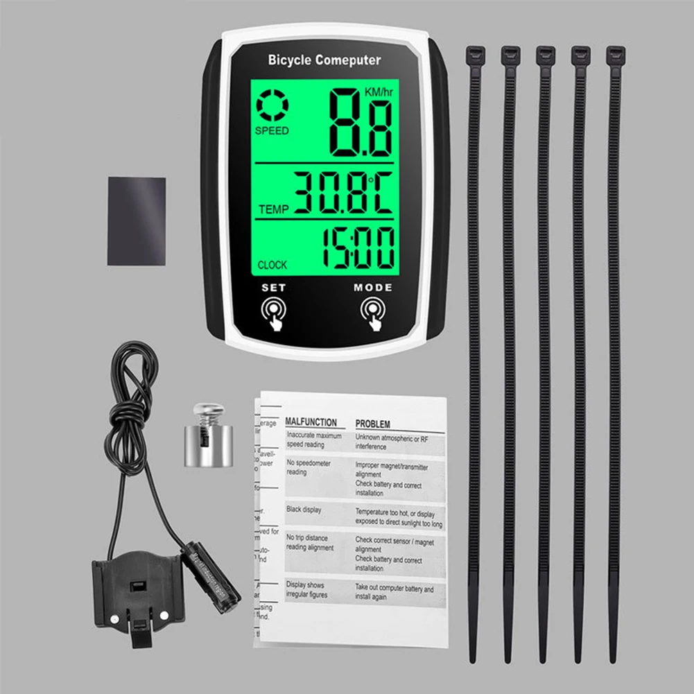 Waterproof Bicycle Wired Speedometer Bike LCD Computer Speed Odometer Counter Code Table English Bicycle Accessories
Waterproof Bicycle Wired Speedometer Bike LCD Computer Speed Odometer Counter Code Table English Bicycle Accessories