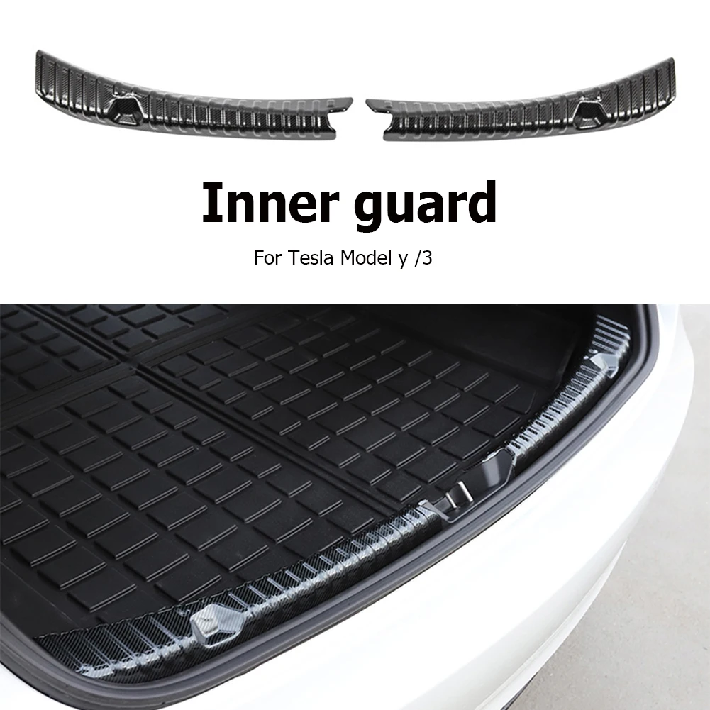 2pcs Stainless Steel Trunk Inner Guard Car Inner Rear Bumper Guard Plate Cover for Tesla Model Y / 3 Auto Accessories
2pcs Stainless Steel Trunk Inner Guard Car Inner Rear Bumper Guard Plate Cover for Tesla Model Y / 3 Auto Accessories