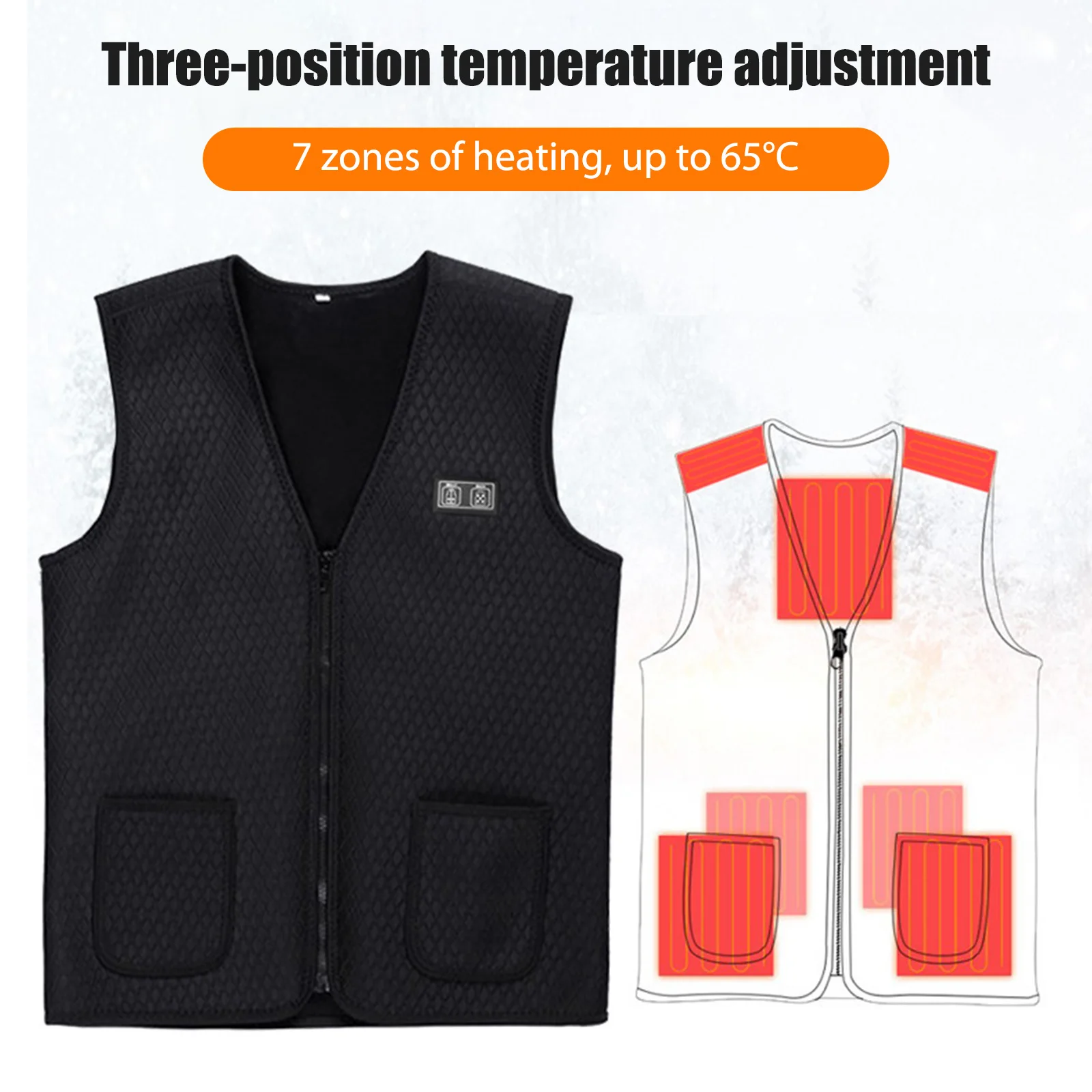 7Places Heated Vest Jacket USB Men Winter Electric Heating Thermal Waistcoat for Skiing Camping Warm Hunting Jacket Black S-3XL
7Places Heated Vest Jacket USB Men Winter Electric Heating Thermal Waistcoat for Skiing Camping Warm Hunting Jacket Black S-3XL
