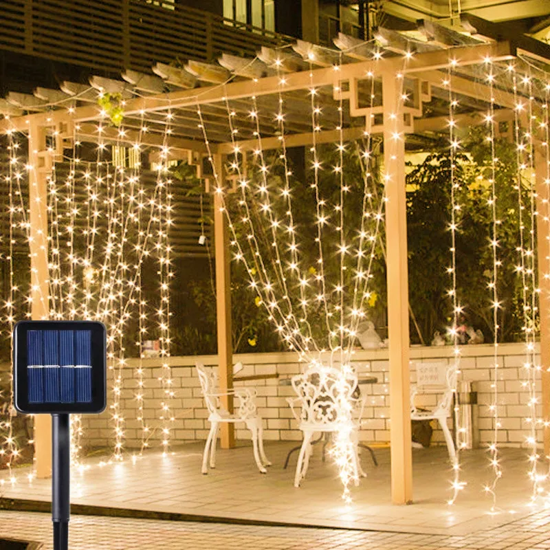 3Mx3M Solar Led Light Outdoor Curtain Garland on The Window Fairy String Lights Christmas Decorations New Year Garden Solar Lamp
3Mx3M Solar Led Light Outdoor Curtain Garland on The Window Fairy String Lights Christmas Decorations New Year Garden Solar Lamp