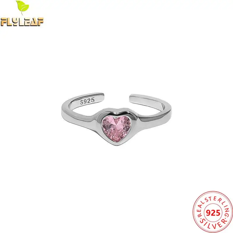 Real 925 Sterling Silver Jewelry Pink Heart Open Rings For Women Romantic Luxury Femme High Quality Accessories 2022 New
Real 925 Sterling Silver Jewelry Pink Heart Open Rings For Women Romantic Luxury Femme High Quality Accessories 2022 New