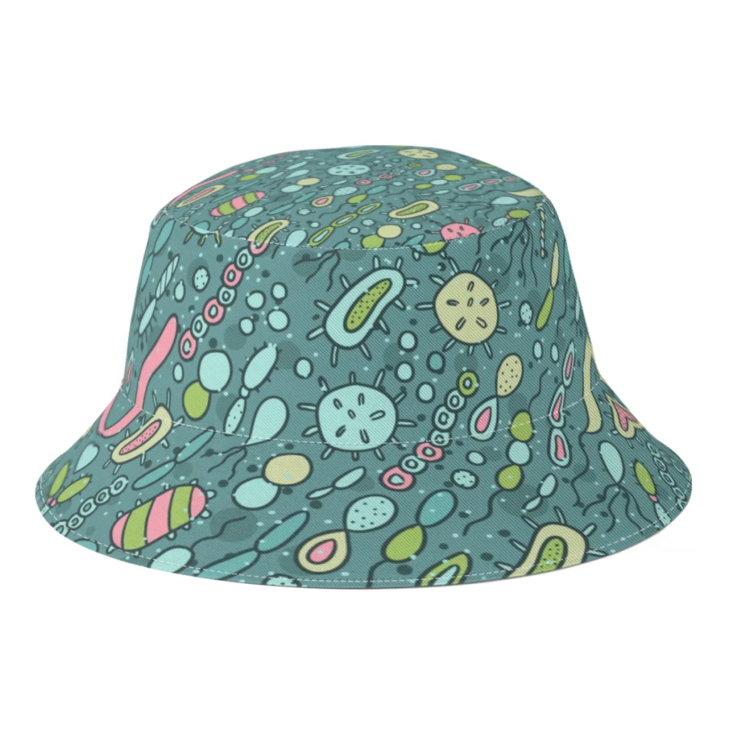 Summer Unisex Bucket Hats Microbes Pattern Bacteria Design for Biology Lovers Fishing Hat Animals Streetwear Panama for Bob
Summer Unisex Bucket Hats Microbes Pattern Bacteria Design for Biology Lovers Fishing Hat Animals Streetwear Panama for Bob