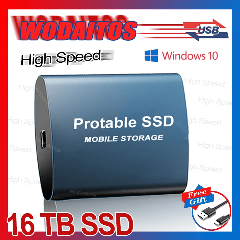 TYPE-C Mobile HDD M.2 For Laptops Desktop Solid State Drive High Speed SSD Hard Drive USB 3.1 External Hard Drive Storage Device
TYPE-C Mobile HDD M.2 For Laptops Desktop Solid State Drive High Speed SSD Hard Drive USB 3.1 External Hard Drive Storage Device