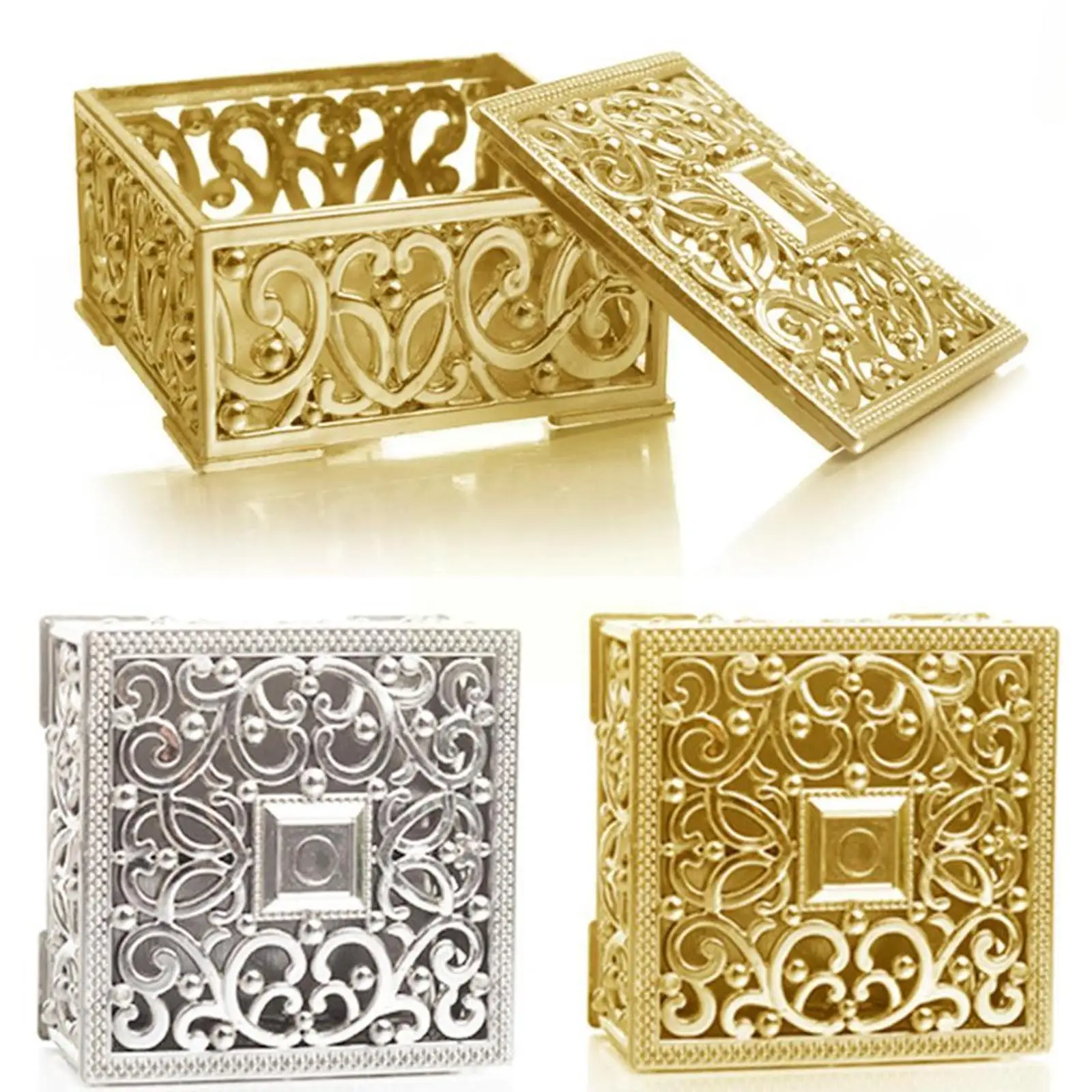 1pc Mini Plastic Hollow Gold Foil Cake Candy Box Wedding Favor Box Treat Baby Supply Event Party Wedding Gift Marriage Show P3l6
1pc Mini Plastic Hollow Gold Foil Cake Candy Box Wedding Favor Box Treat Baby Supply Event Party Wedding Gift Marriage Show P3l6
