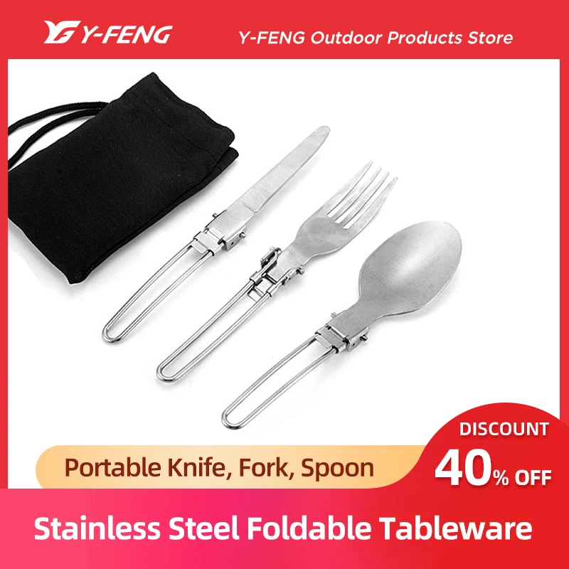 Outdoor Camping Travel Stainless Steel Foldable Tableware Three Piece Set, Portable Knife, Fork, Spoon,Storage Bag Easy To Clean
Outdoor Camping Travel Stainless Steel Foldable Tableware Three Piece Set, Portable Knife, Fork, Spoon,Storage Bag Easy To Clean