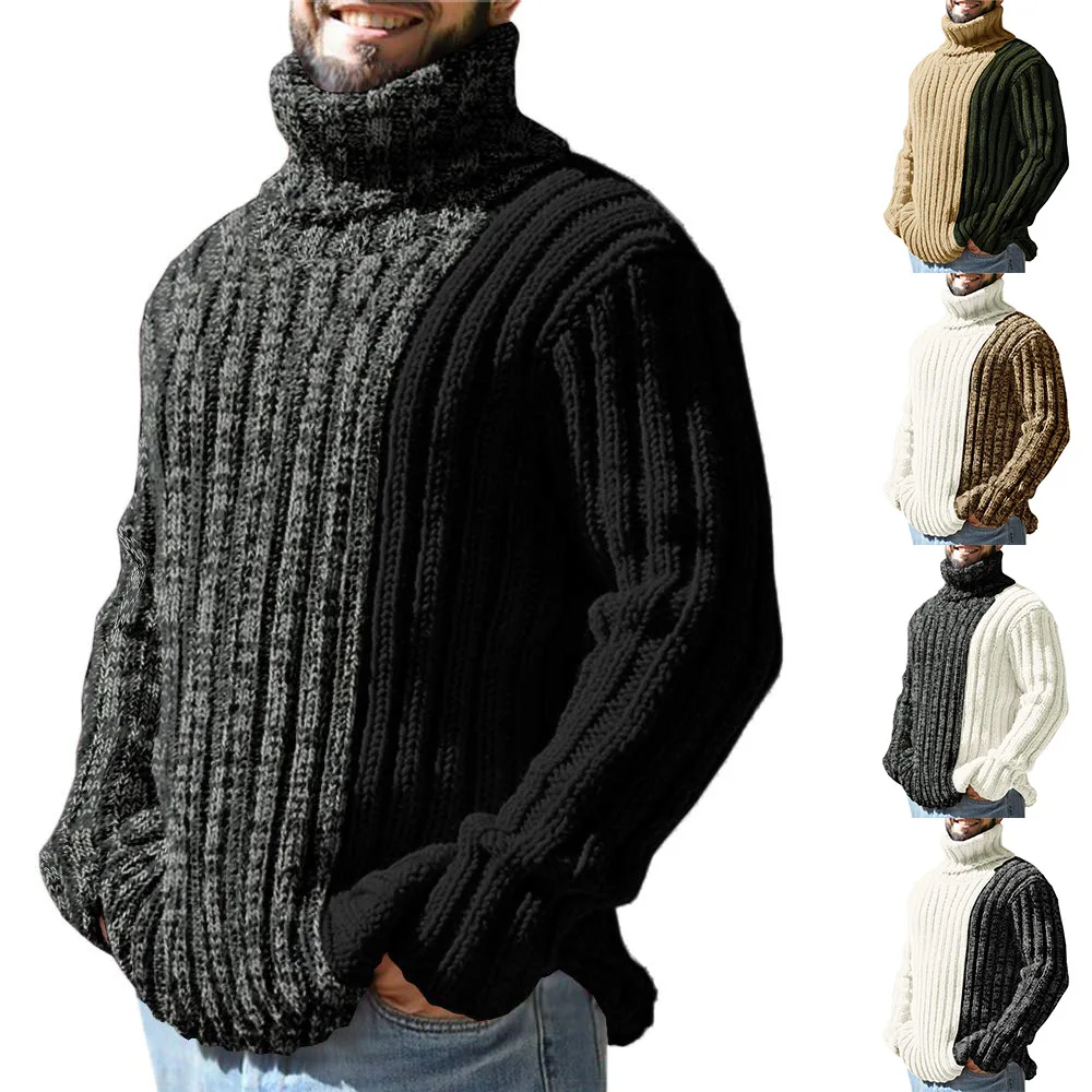 Мужской трикотажный свитер с высоким воротником, контрастный облегающий трикотажный топ, Новинка осени и зимы 2022, свитер в европейском и ам...
Мужской трикотажный свитер с высоким воротником, контрастный облегающий трикотажный топ, Новинка осени и зимы 2022, свитер в европейском и ам...