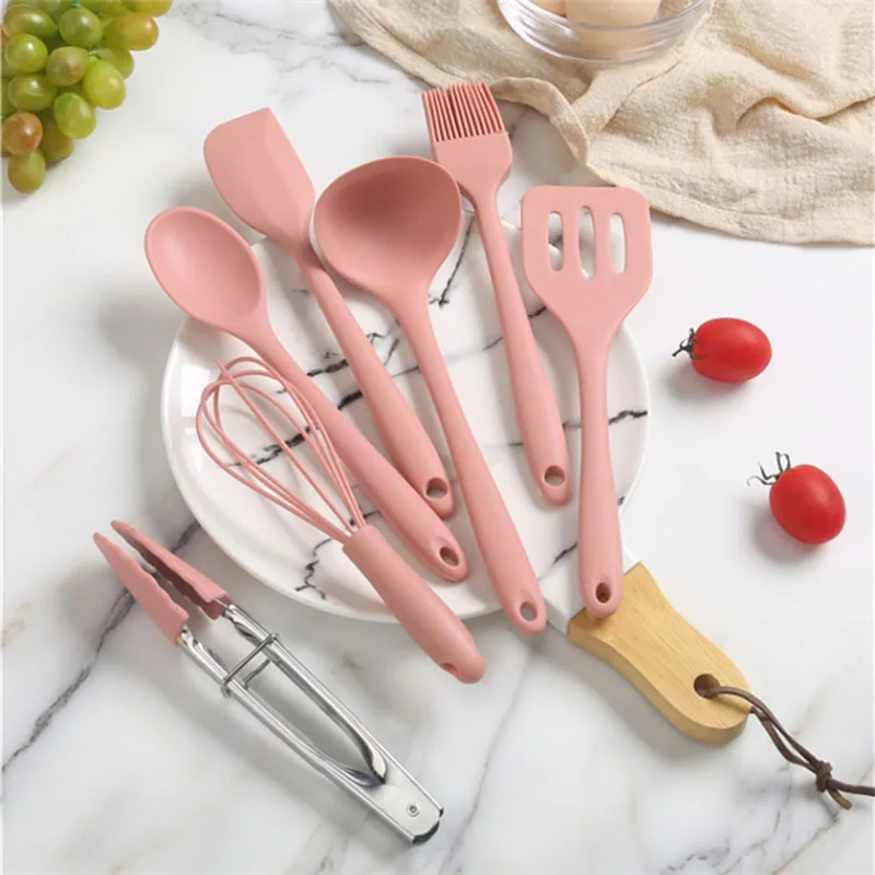 

Cooking Accessories Set Mini Kitchen Utensils Silicone Set Non-stick Kitchenware Accessories Heat Resistant Utensil Set Cookware