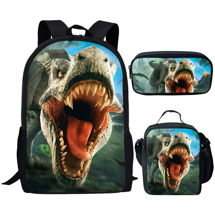 3D Printed Dinosaur Backpack Lunch Bag Pen Case 3pcs/set Children Kids Baby Boys Girls Schoolbag Teens Travel Laptop Backpack
3D Printed Dinosaur Backpack Lunch Bag Pen Case 3pcs/set Children Kids Baby Boys Girls Schoolbag Teens Travel Laptop Backpack