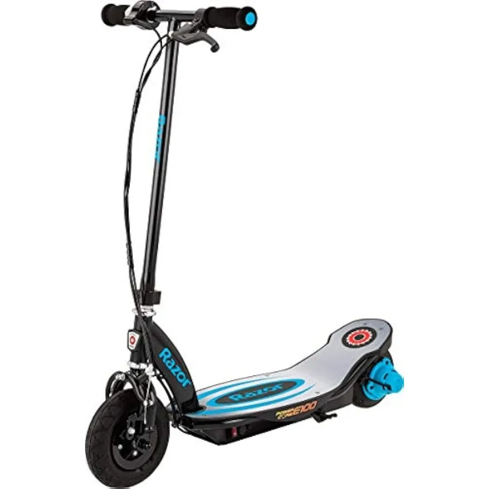 

Электрический скутер Razor Power Core E100 для детей в возрасте 8 + - 100 Вт, мотор-колесо, 8 дюймов пневматические шины, до 11 миль/ч и 60 минут езды
