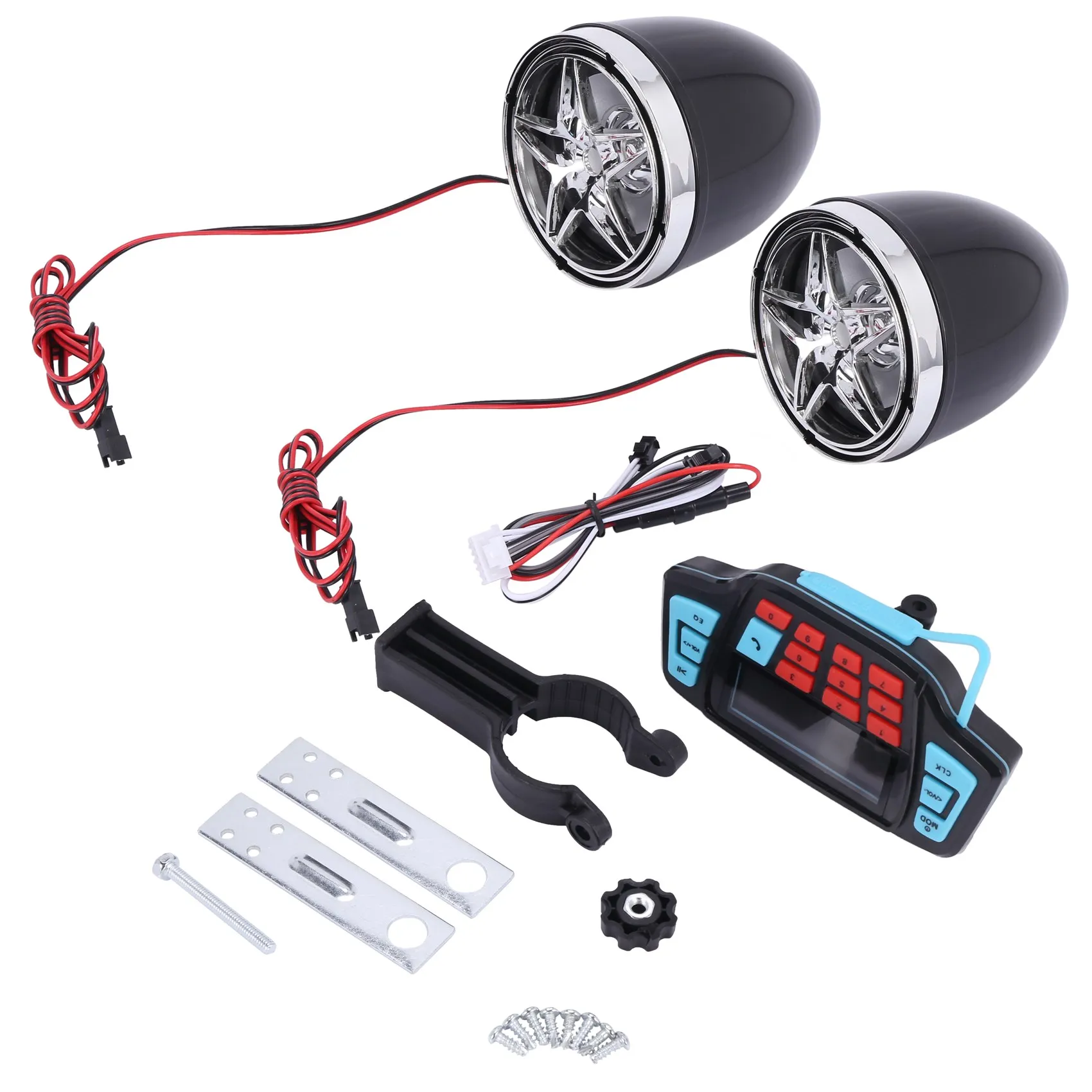 Сигнализация для мотоцикла, стереодинамики, Fm-радио, Mp3 музыкальный плеер, скутер, квадроцикл, динамик с дистанционным управлением
Сигнализация для мотоцикла, стереодинамики, Fm-радио, Mp3 музыкальный плеер, скутер, квадроцикл, динамик с дистанционным управлением