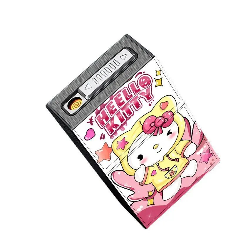 Hello Kitty Pochacco Kuromi Cartoon Rechargeable Lighter Cigarette Case Creative Cute Flip Cover Moisture-proof Gift for Friends
Hello Kitty Pochacco Kuromi Cartoon Rechargeable Lighter Cigarette Case Creative Cute Flip Cover Moisture-proof Gift for Friends