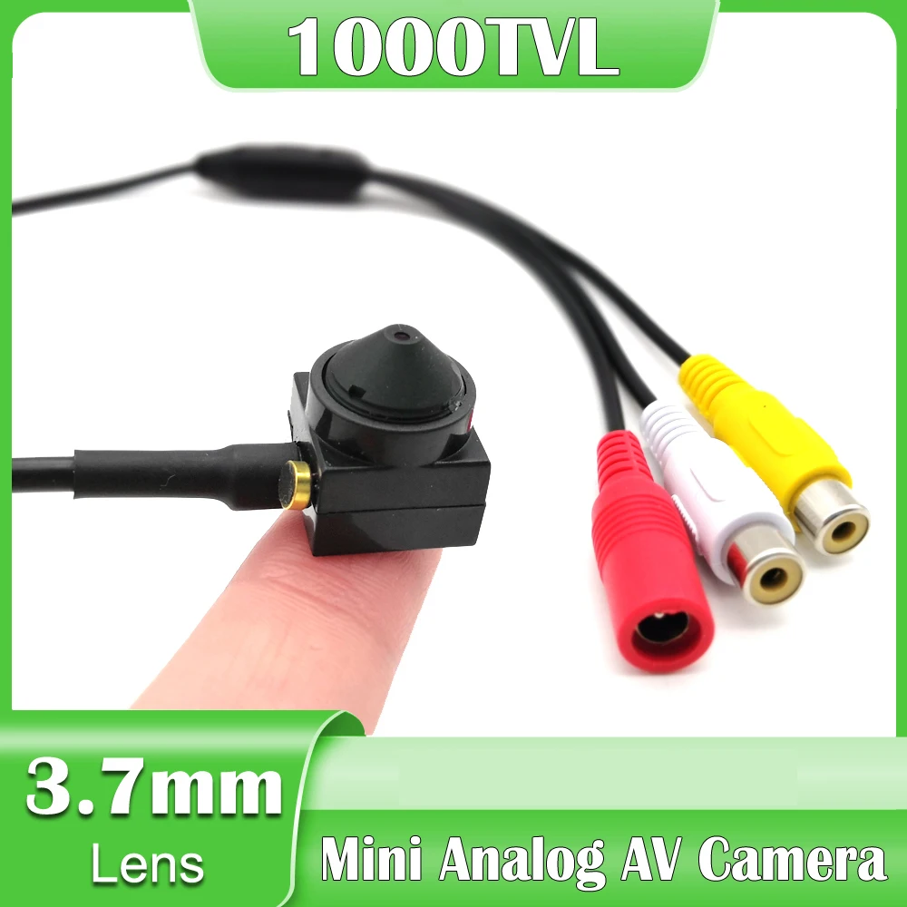 

1000TVL CMOS Color Mini Analog Camera 3.7mm Pinhole Lens CCTV Home Indoor Surveillance TV Video Audio Camera With Microphone
