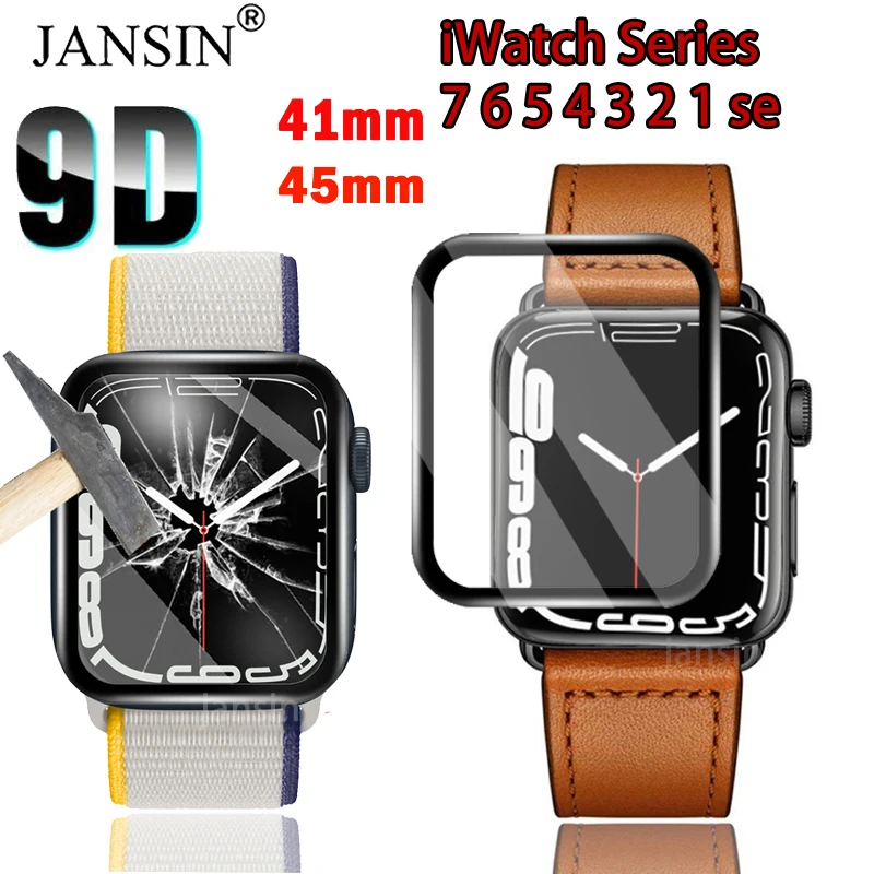 Tempered Glass Film for Apple Watch Series 7 41MM 45MM Screen Protector film for Apple watch 38mm 42mm 40mm 44mm 2/3/4/5/6/7/SE
Tempered Glass Film for Apple Watch Series 7 41MM 45MM Screen Protector film for Apple watch 38mm 42mm 40mm 44mm 2/3/4/5/6/7/SE
