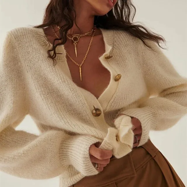 Mohair blend Women Knitted Cardigans sweater O-neck Solid Color Long Sleeve Casual Simple Female Sweater Jumper 2022 New
Mohair blend Women Knitted Cardigans sweater O-neck Solid Color Long Sleeve Casual Simple Female Sweater Jumper 2022 New