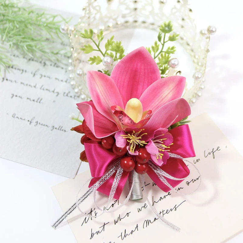1pc Groom Wedding Boutonnieres Flowers Artificial Cymbidium Corsage Rose Groomsmen Boutonniere for Men Wedding Accessories
1pc Groom Wedding Boutonnieres Flowers Artificial Cymbidium Corsage Rose Groomsmen Boutonniere for Men Wedding Accessories