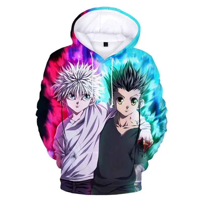 Худи Hunter x Hunter для мужчин и женщин, пуловер оверсайз с 3D принтом аниме, Детская толстовка, уличная одежда в стиле Харадзюку
Худи Hunter x Hunter для мужчин и женщин, пуловер оверсайз с 3D принтом аниме, Детская толстовка, уличная одежда в стиле Харадзюку