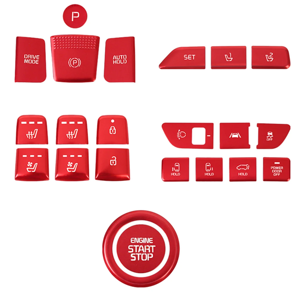 22Pcs Car Central Control Start Gear Seat Button Sticker Cover Trim for KIA Carnival 4 KA4 2020 2021 2022 Red
22Pcs Car Central Control Start Gear Seat Button Sticker Cover Trim for KIA Carnival 4 KA4 2020 2021 2022 Red
