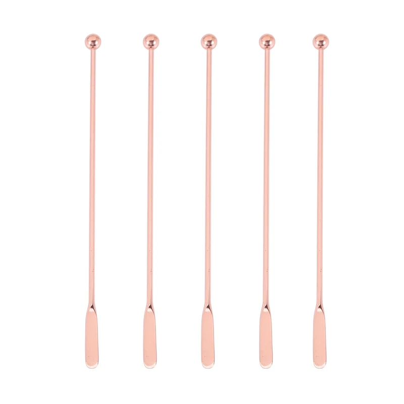5Pcs Stainless Steel Stirrer Beverage Stirrers Stir Cocktail Swizzle Stick-Rose Gold-Straight Bar,19Cm
5Pcs Stainless Steel Stirrer Beverage Stirrers Stir Cocktail Swizzle Stick-Rose Gold-Straight Bar,19Cm