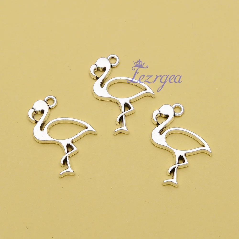 25pcs/Lots 17x24mm Antique Silver Plated Hollow Flamingo Charms Bird Animals Pendants Creative Jewelry Making Parts Hand Made
25pcs/Lots 17x24mm Antique Silver Plated Hollow Flamingo Charms Bird Animals Pendants Creative Jewelry Making Parts Hand Made