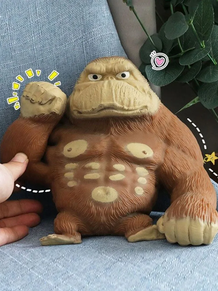 

Simulation Decompression Gorilla Toy Elastic Army Doll Stress Relief Flexible Decompression Vent Stretching Funny Tricky Toy