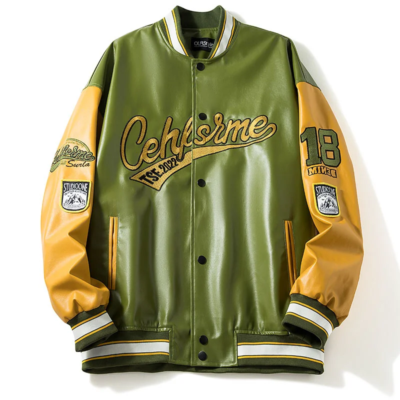Japanese 2023 New Spring Leather Autumn Embroidered Baseball Coats Suit Men's Stitching Jacket Leisure Large Size Jackets
Japanese 2023 New Spring Leather Autumn Embroidered Baseball Coats Suit Men's Stitching Jacket Leisure Large Size Jackets