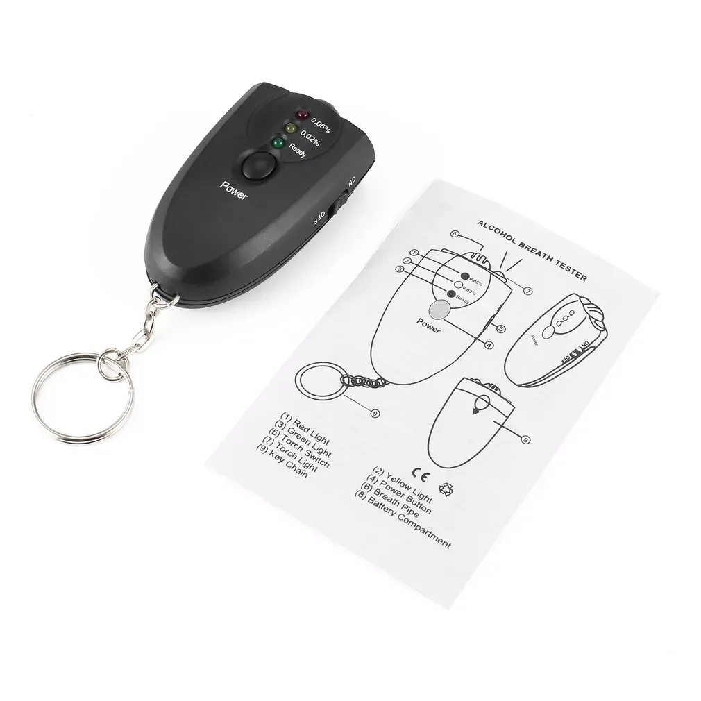 

hot new Styling Portable Keychain Design LED Alcohol Breath Tester Alcohol Analyzer Diagnostic Tool Hot