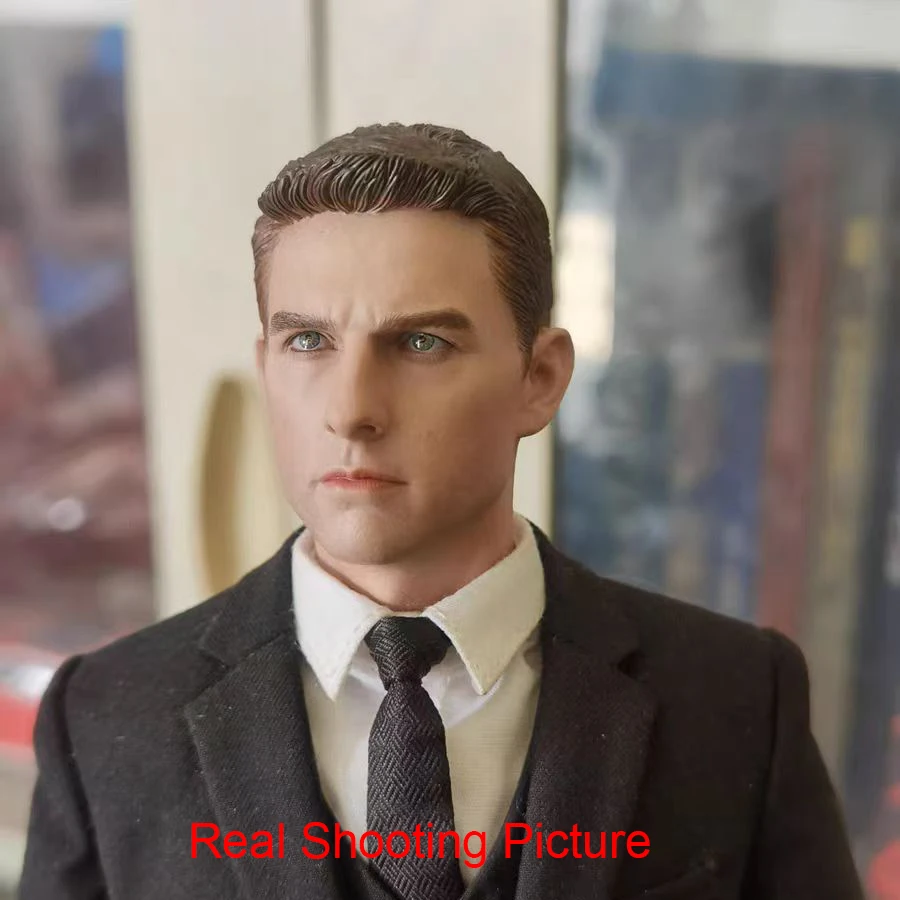 

HaHtoys 1/6 Tom Cruise Head Sculpt PVC Male Head Carving Model Fit 12'' Soldier Action Figure Body Dolls