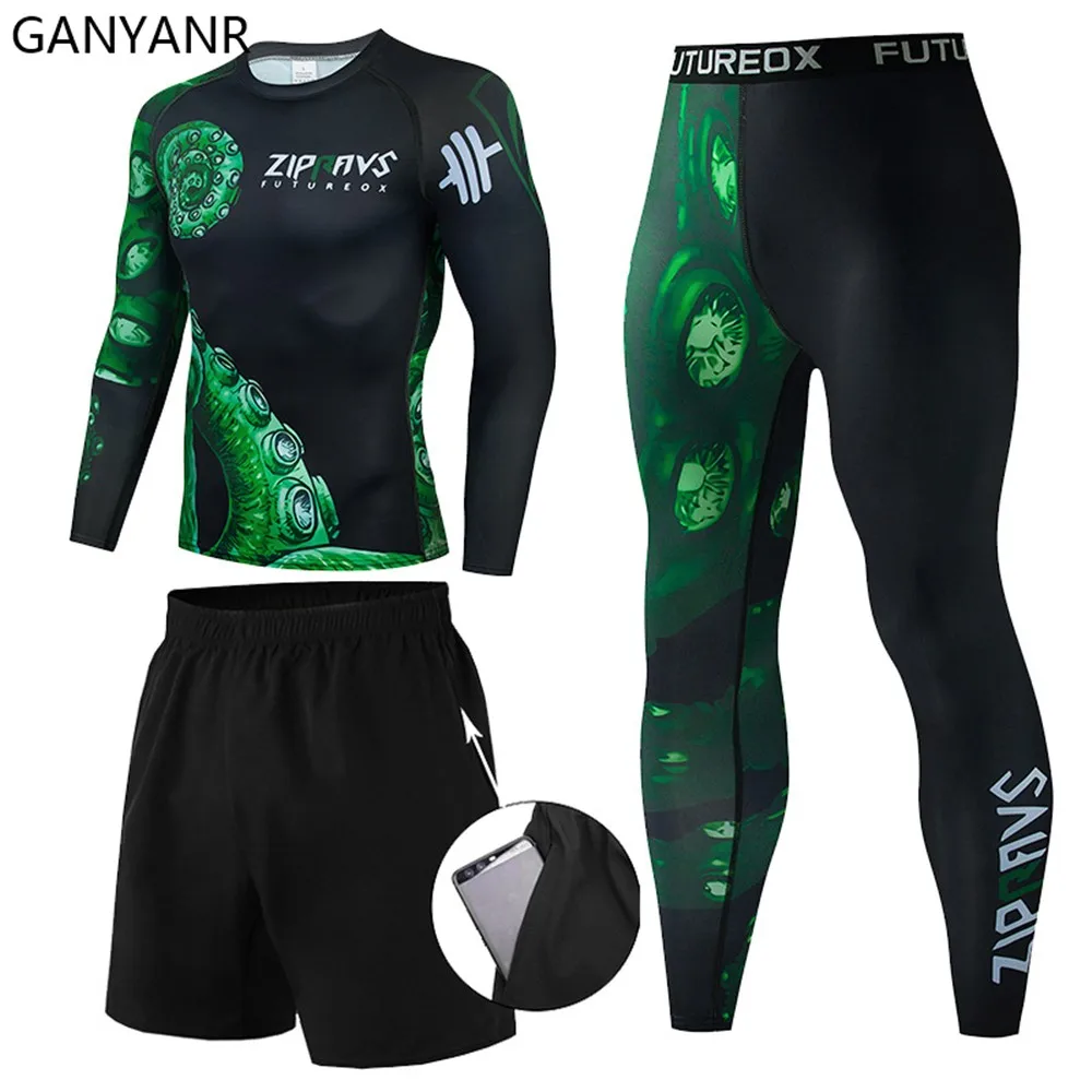 GANYANR Tracksuit Men Gym Clothing Sportswear Sport Suit Jogging Mma Rashguard Fitness Training Workout Wear Running Sets Tights
GANYANR Tracksuit Men Gym Clothing Sportswear Sport Suit Jogging Mma Rashguard Fitness Training Workout Wear Running Sets Tights