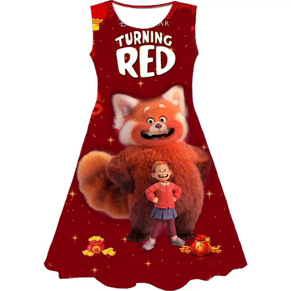 Очаровательный костюм Disney, красное платье с медведем Мэй, красная панда, детское платье принцессы, Летнее Детское платье без рукавов
Очаровательный костюм Disney, красное платье с медведем Мэй, красная панда, детское платье принцессы, Летнее Детское платье без рукавов